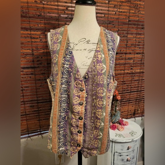 Stampede Jackets & Blazers - Bohemian Purple and Orange Vest